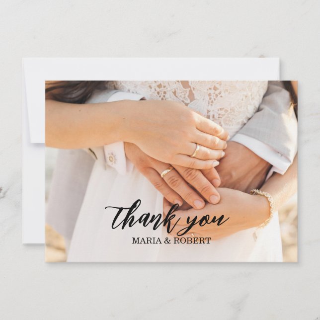 Flat Wedding Thank You Cards (Front)