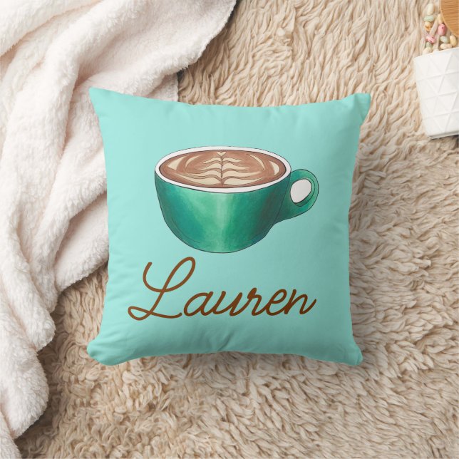 Flat White Latte Cappuccino Coffee Shop House Café Cushion (Blanket)