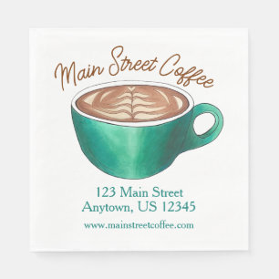 Flat White Latte Cappuccino Coffee Shop House Café Napkin