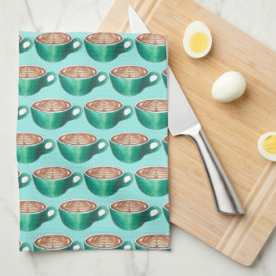 Flat White Latte Cappuccino Coffee Shop House Café Tea Towel