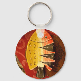 flat yellow and red fish with black stripes.jpg key ring