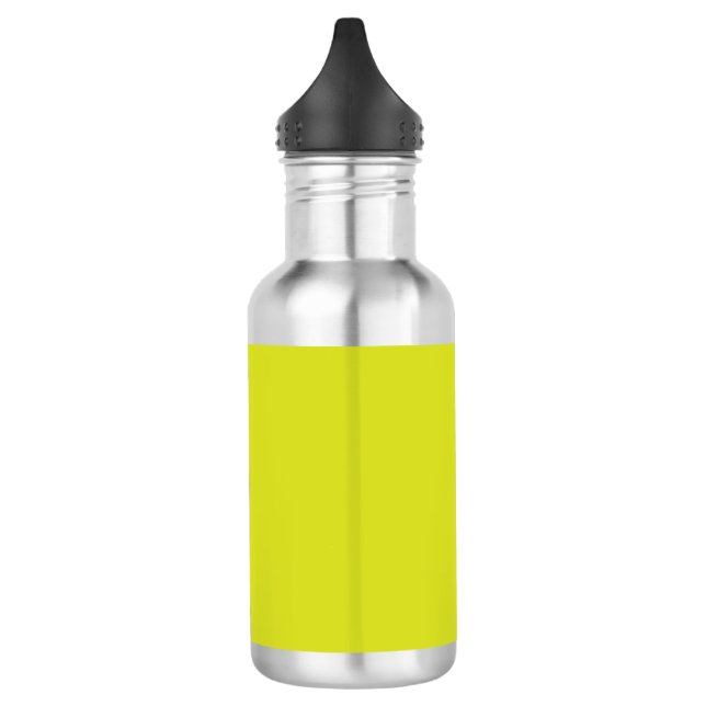 Flat Yellow Background – Back-to-School Texture 532 Ml Water Bottle (Left)