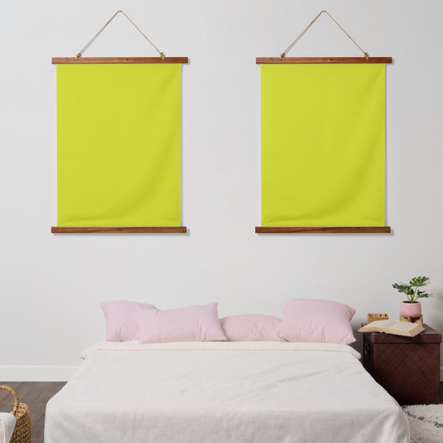 Flat Yellow Background – Back-to-School Texture Hanging Tapestry (Bedroom)