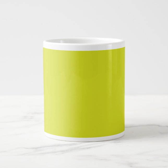 Flat Yellow Background – Back-to-School Texture Large Coffee Mug (Front)