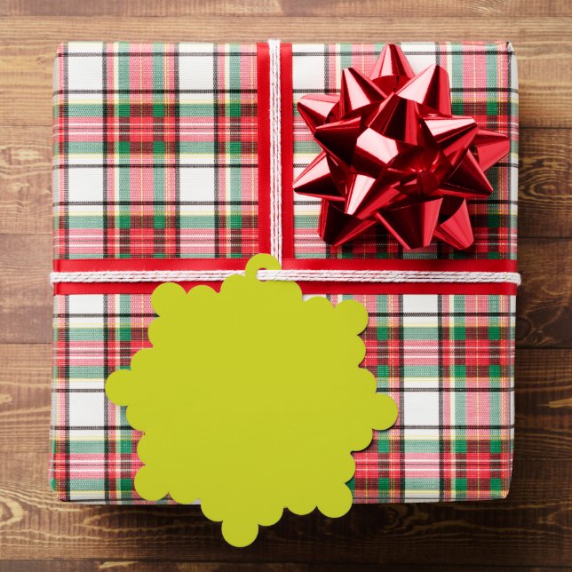 Flat Yellow Background – Back-to-School Texture Tree Decoration Card (Insitu (Gift))