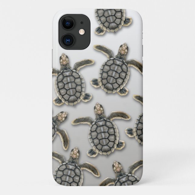 Flatback Sea Turtle iPhone Case (Back)