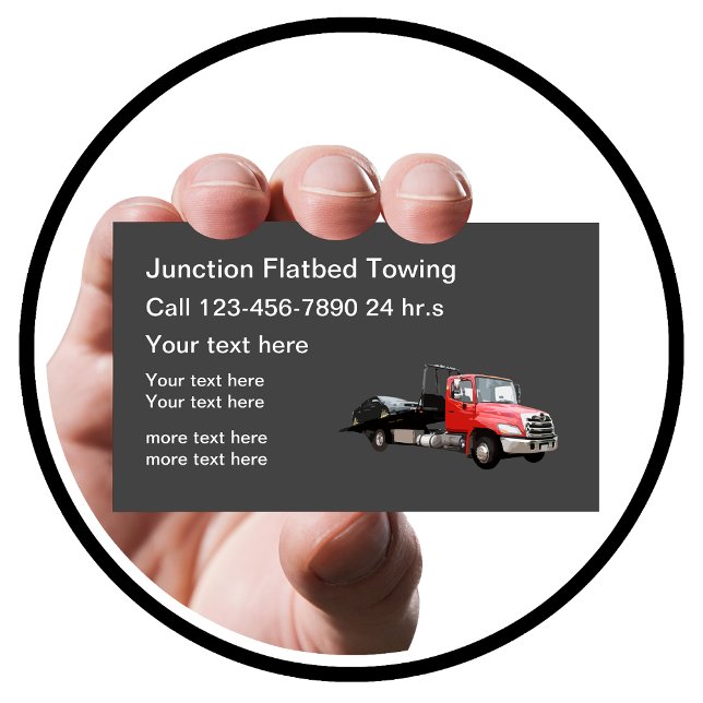 Flatbed Towing Wrecker Business Cards (Creator Uploaded)
