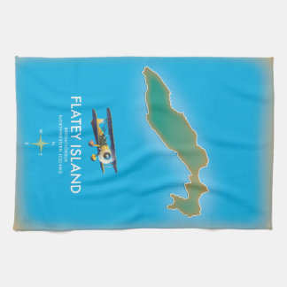 Flatey, Breiðafjörður, Iceland Map Tea Towel
