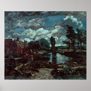 Flatford Mill from a Lock on the Stour, c.1811 Poster