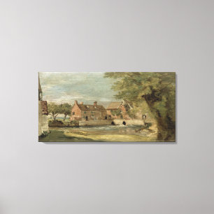 Flatford Mill (oil on panel) Canvas Print