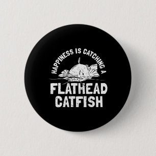Flathead Catfish - Catfish Fishing Fish For Catfis 6 Cm Round Badge