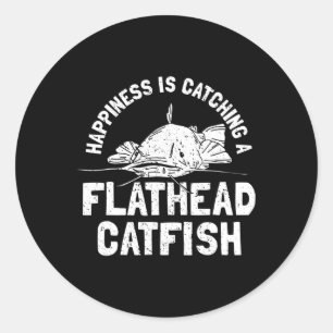 Flathead Catfish - Catfish Fishing Fish For Catfis Classic Round Sticker