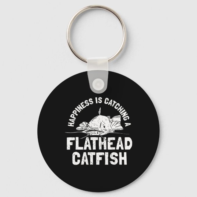 Flathead Catfish - Catfish Fishing Fish For Catfis Key Ring (Front)