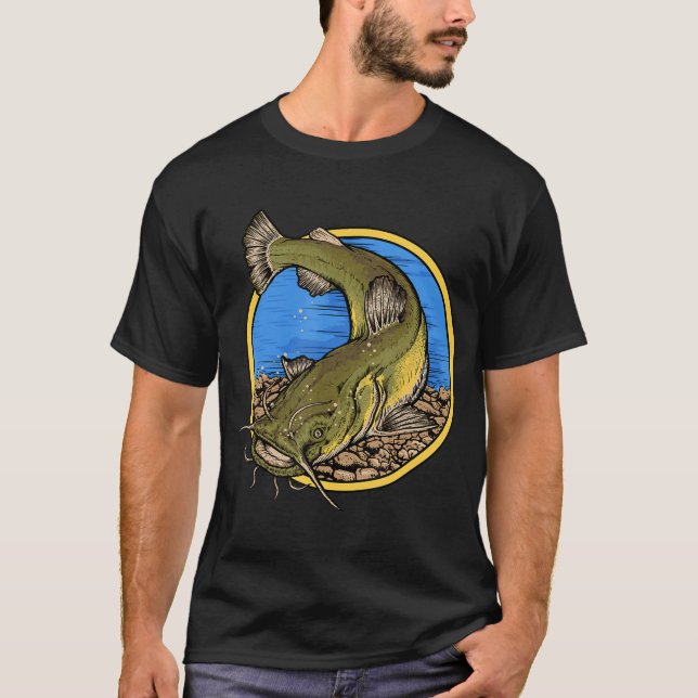 Flathead Catfish Fishing T-Shirt (Front)