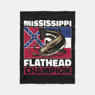 Flathead Catfish Hunting Catfishing Dad Catfish Hu Fleece Blanket