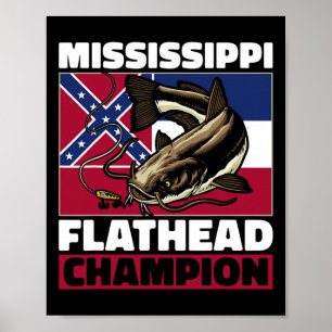 Flathead Catfish Hunting Catfishing Dad Catfish Hu Poster