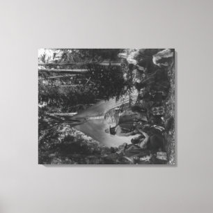 Flathead Indians at Pre-Christmas Gathering Canvas Print