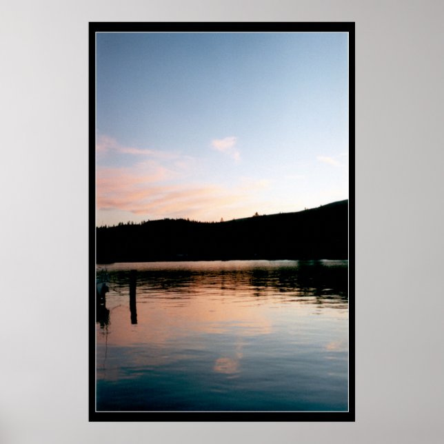 Flathead Lake at Sunset Poster (Front)