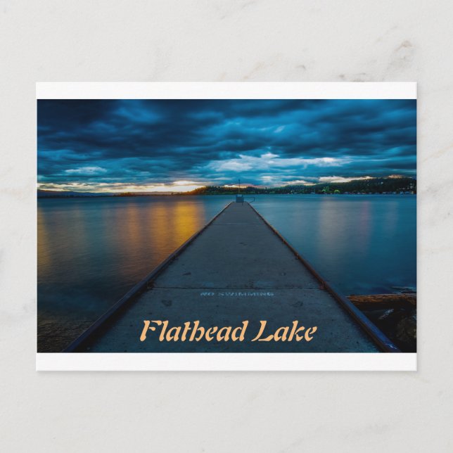 Flathead Lake Boat Dock Postcard (Front)
