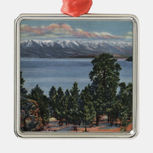Flathead Lake, Montana Metal Tree Decoration
