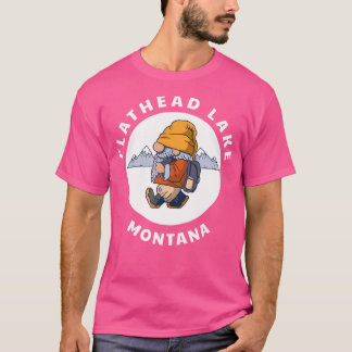 Flathead Lake Montana Mountains Hiking Gnome Mt So T-Shirt