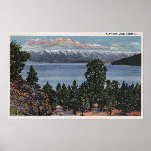 Flathead Lake, Montana Poster (Front)
