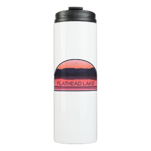 Flathead Lake Montana Red Sunrise Thermal Tumbler