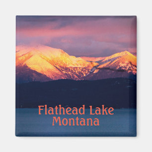 Flathead Lake Montana Sunset Magnet