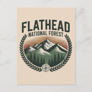 Flathead National Forest Montana Wilderness Holiday Postcard