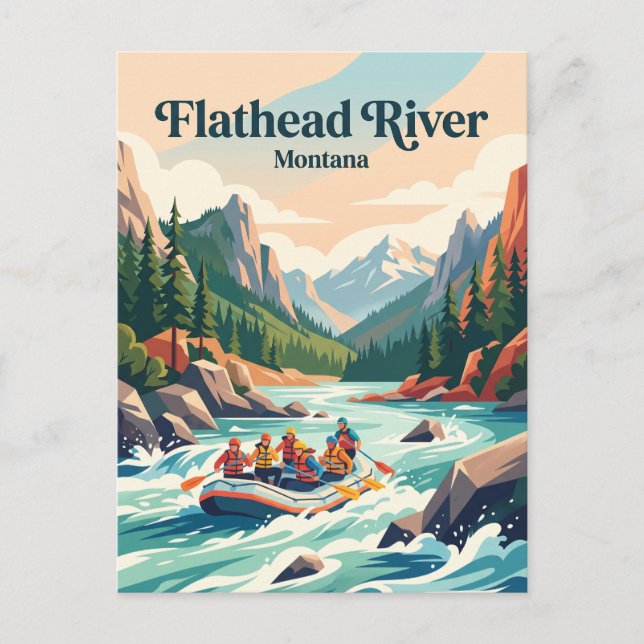 Flathead River Montana, USA Postcard (Front)
