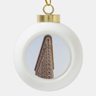 Flatiron building  ceramic ball christmas ornament
