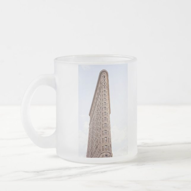 Flatiron building  frosted glass coffee mug (Left)