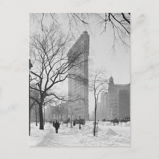 Flatiron Building in Winter, 1902 Postcard (Front)