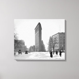 Flatiron Building Winter Scene, 1905 Canvas Print