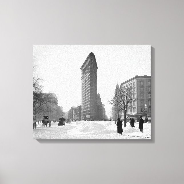 Flatiron Building Winter Scene, 1905 Canvas Print (Front)