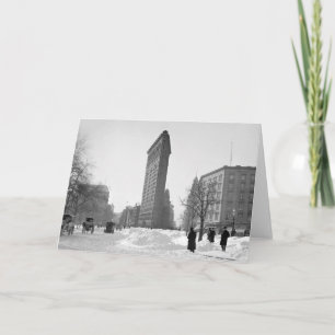 Flatiron Building Winter Scene, 1905 Holiday Card