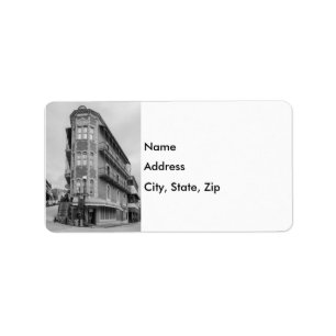 Flatiron Flats Eureka Grayscale Address Label