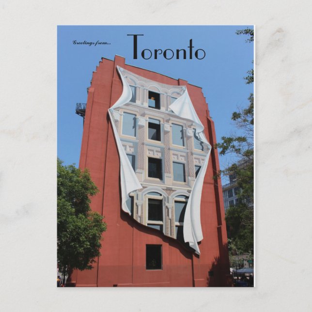 Flatiron Mural Gooderham Building Toronto Postcard (Front)