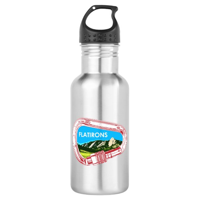 Flatirons Climbing Carabiner 532 Ml Water Bottle (Front)