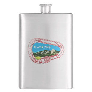 Flatirons Climbing Carabiner Hip Flask