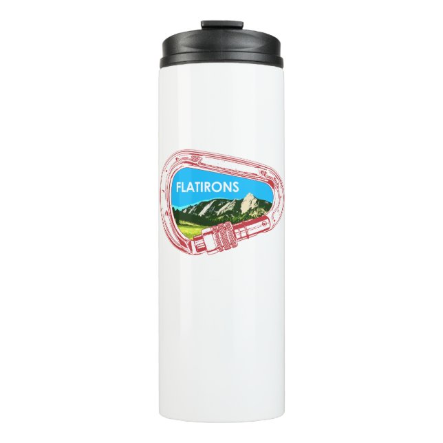 Flatirons Climbing Carabiner Thermal Tumbler (Front)