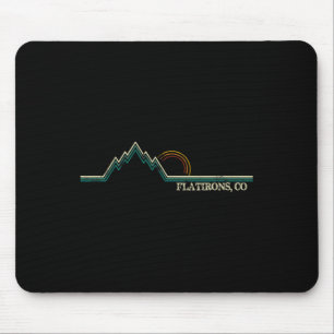 Flatirons Colorado Retro Mountain Climbing Summer Mouse Mat