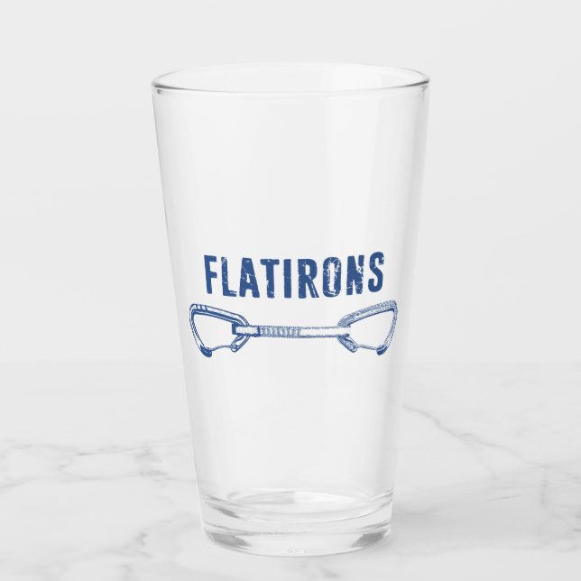 Flatirons Colorado Rock Climbing Quickdraw Glass (Front)