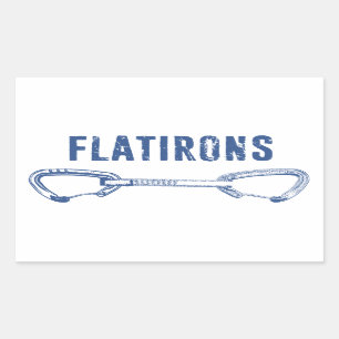 Flatirons Colorado Rock Climbing Quickdraw Rectangular Sticker