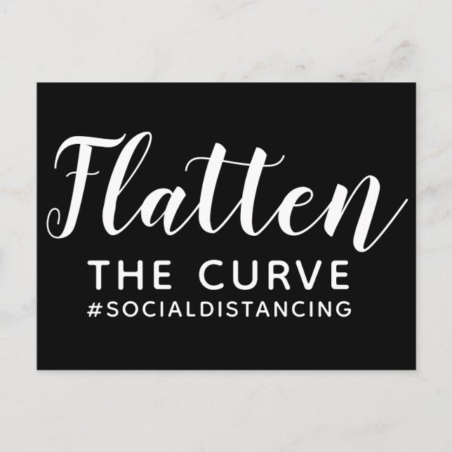 Flatten The Curve Fight Coronavirus Pandemic Postcard (Front)