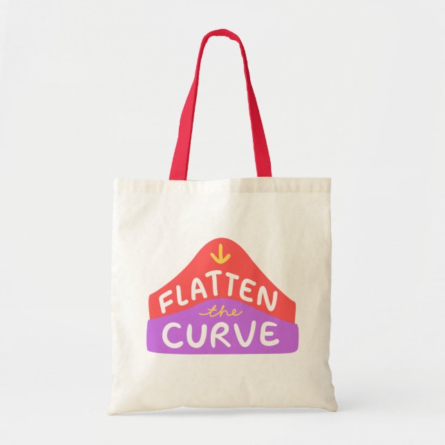 Flatten The Curve | to stop Covid 19 Tote Bag (Front)