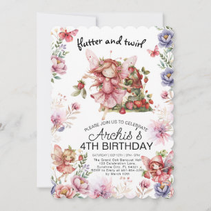 Flatter and Twirl Little Fairy Birthday Invitation