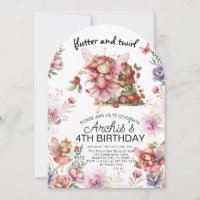 Flatter and Twirl Little Fairy Birthday Invitation
