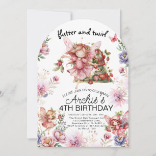 Flatter and Twirl Little Fairy Birthday Invitation