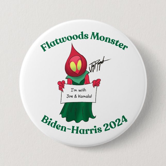 Flatwoods Monster Biden-Harris Pin (Front)